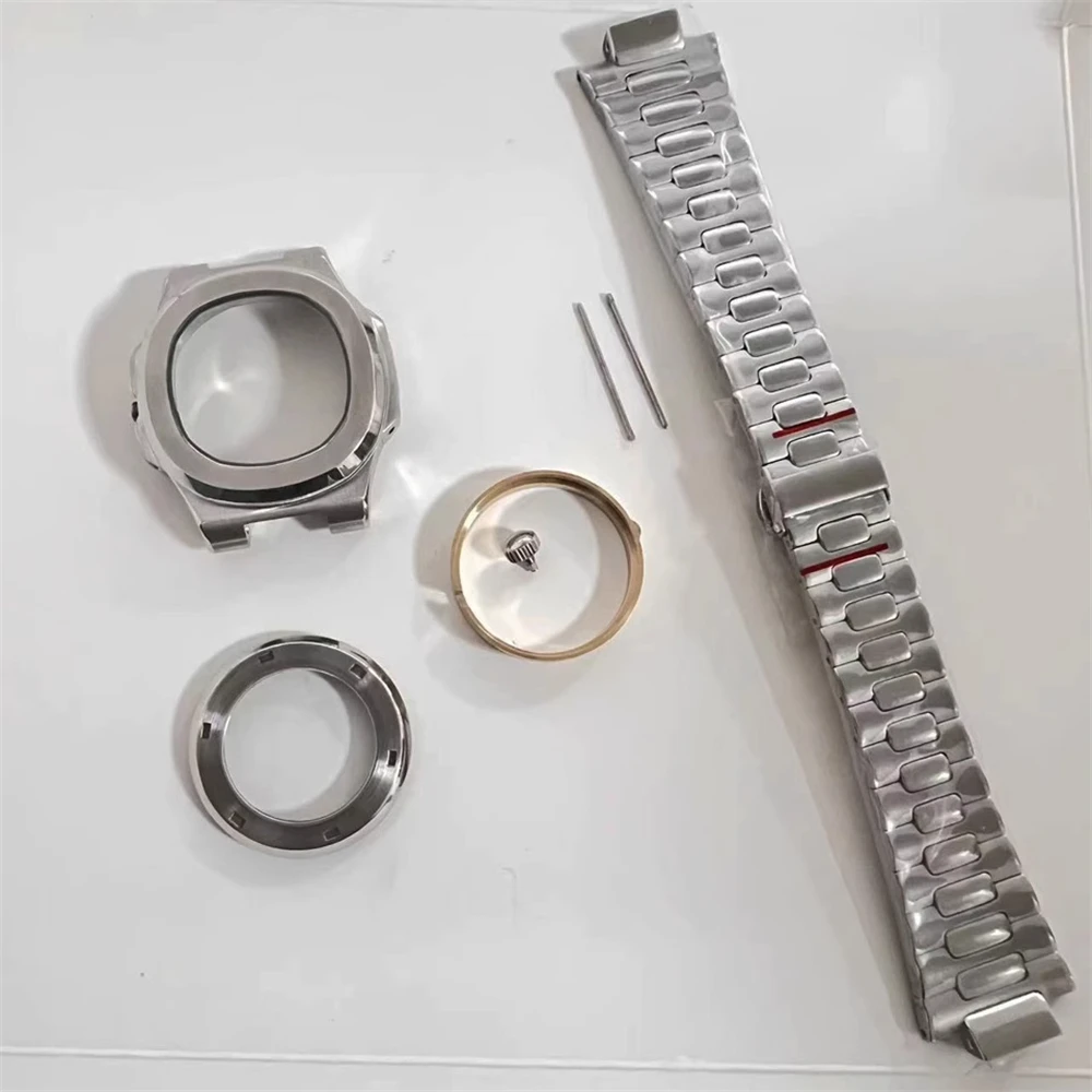 

NH35 Sapphire Glass Case, 41mm Stainless Steel Watch Case Butterfly Buckle Strap Set, for NH35 NH36 Movement Fits 30.5mm Dial