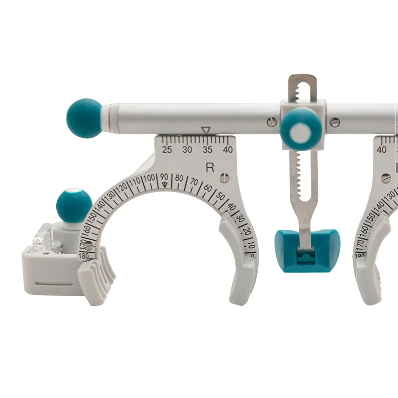Optometrie-Instrument TF-4880J Optik-Testlinsenrahmen PD-verstellbarer optischer Titan-Testrahmen ohne Halbrand