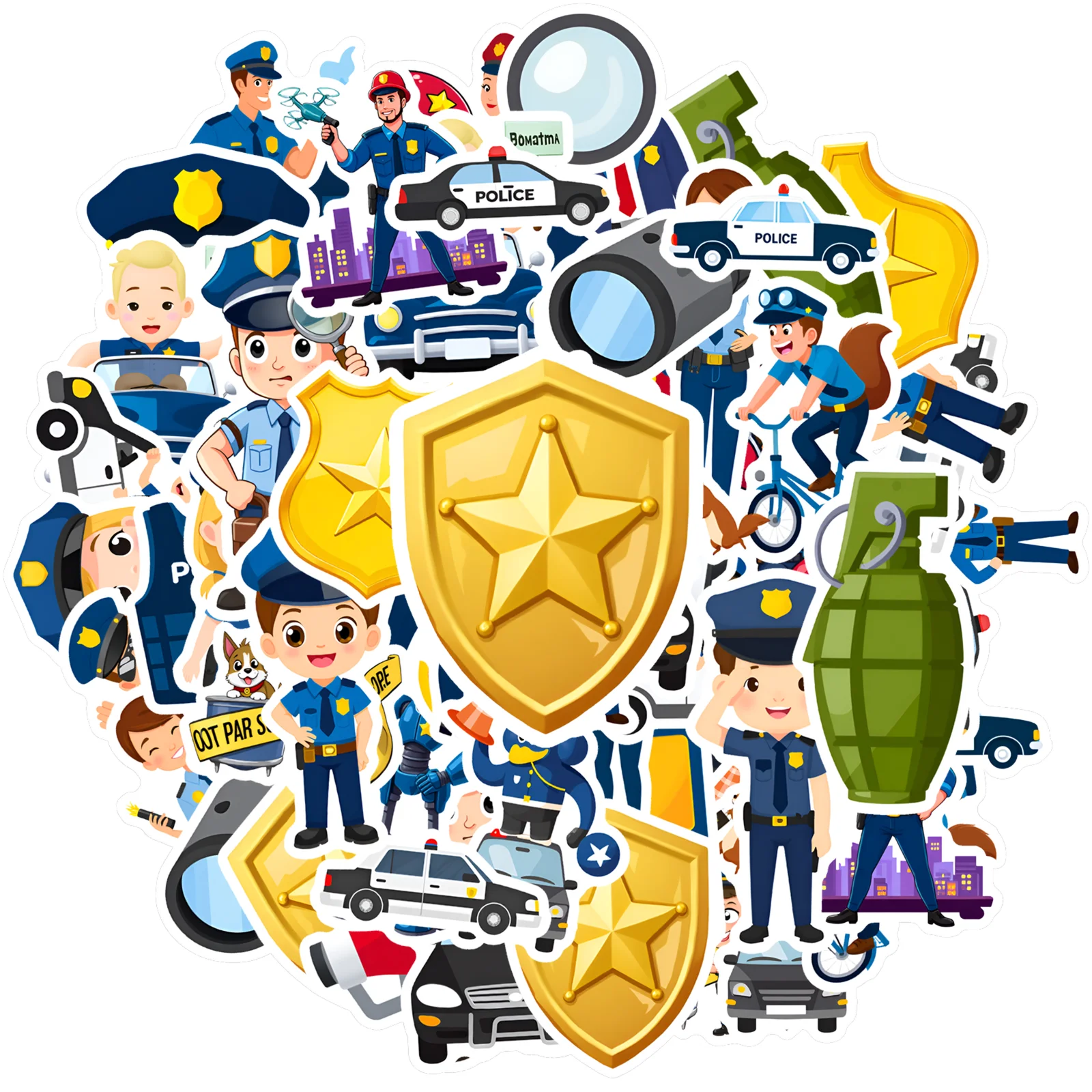 35-шт-50-шт-игривые-наклейки-для-правоохранительных-органов-милые-забавные-наклейки-для-патруля-полицейские-наклейки-для-гитары-сделай-сам-скейтборд-ноутбук-сделай-сам