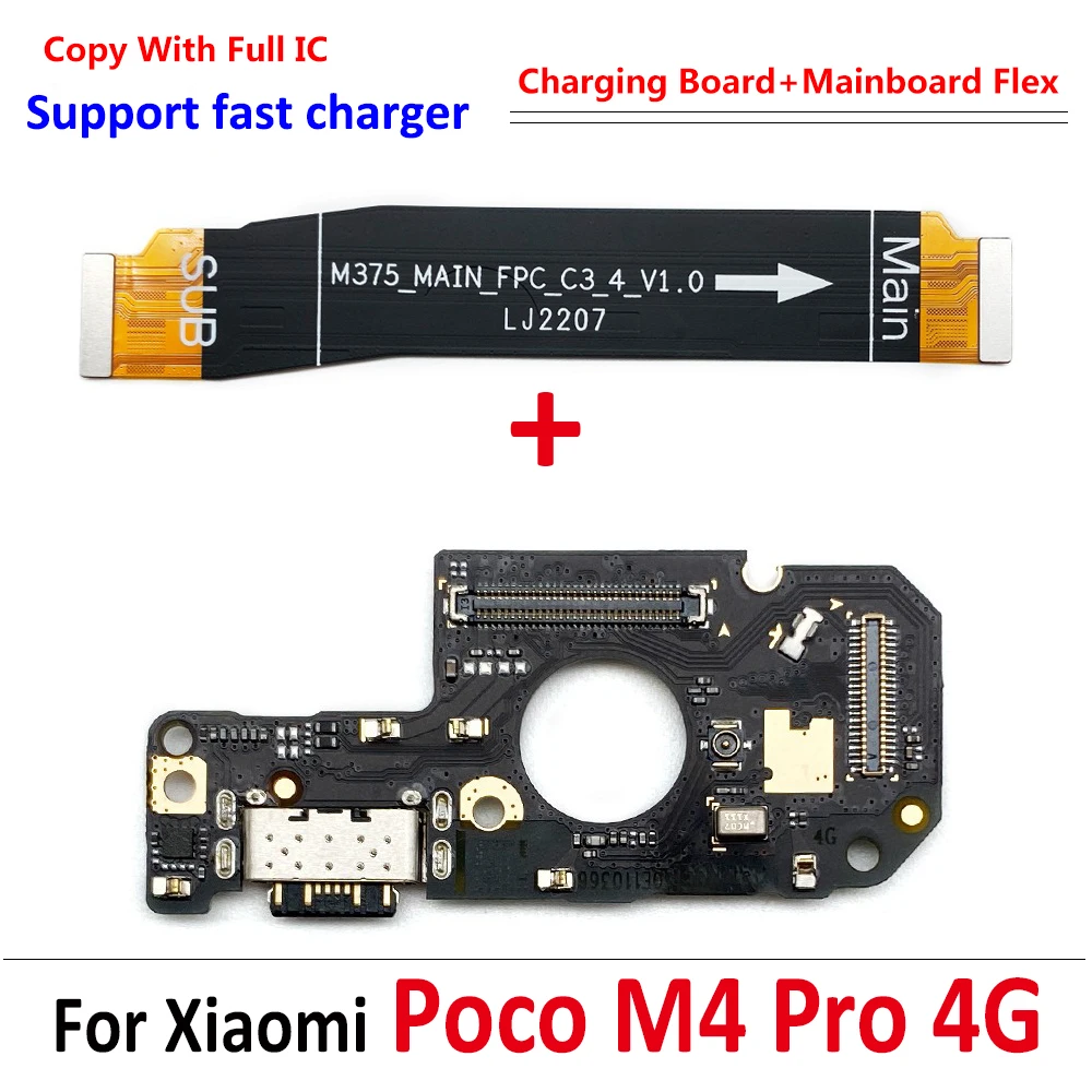 USB Dock Charger Port Charging Flex Micro Main Board Motherboard For Xiaomi Poco F2 M4 X4 X5 Pro 4G 5G X2 F1 F3 X3 Fast charging