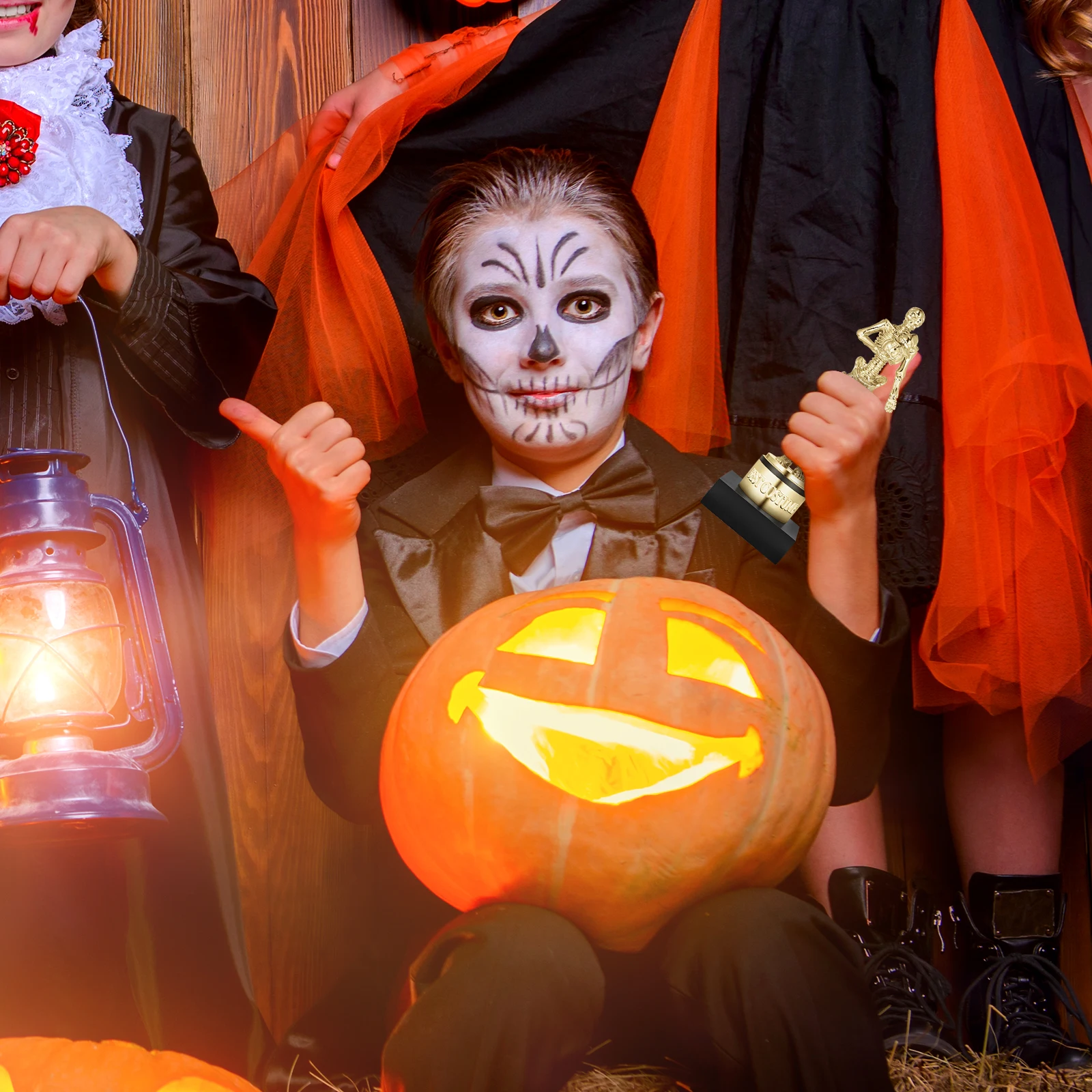 

Halloween Pumpkin Trophy Best Prize for Halloween Contest Golden Trophy Recognition