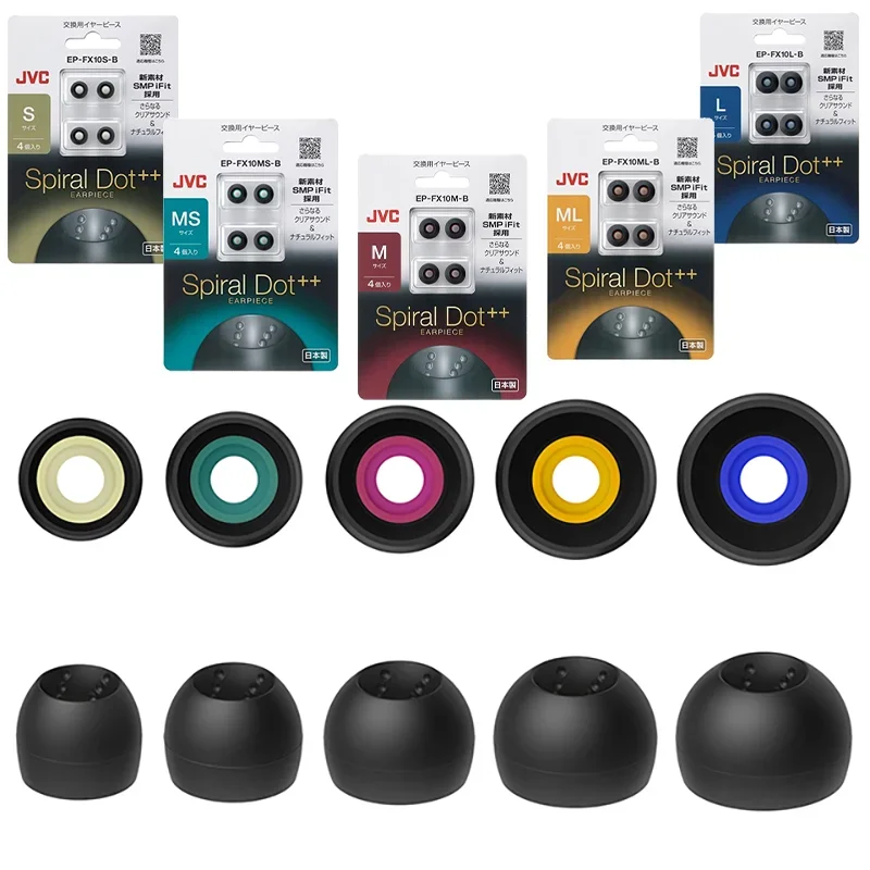 Japan JVC Spiral Dot FX10 Gold Award Spiral dot++ Earplug Silicone Ear Cap Silicone Eartips In-ear Headphone Earplugs Earphone view 6