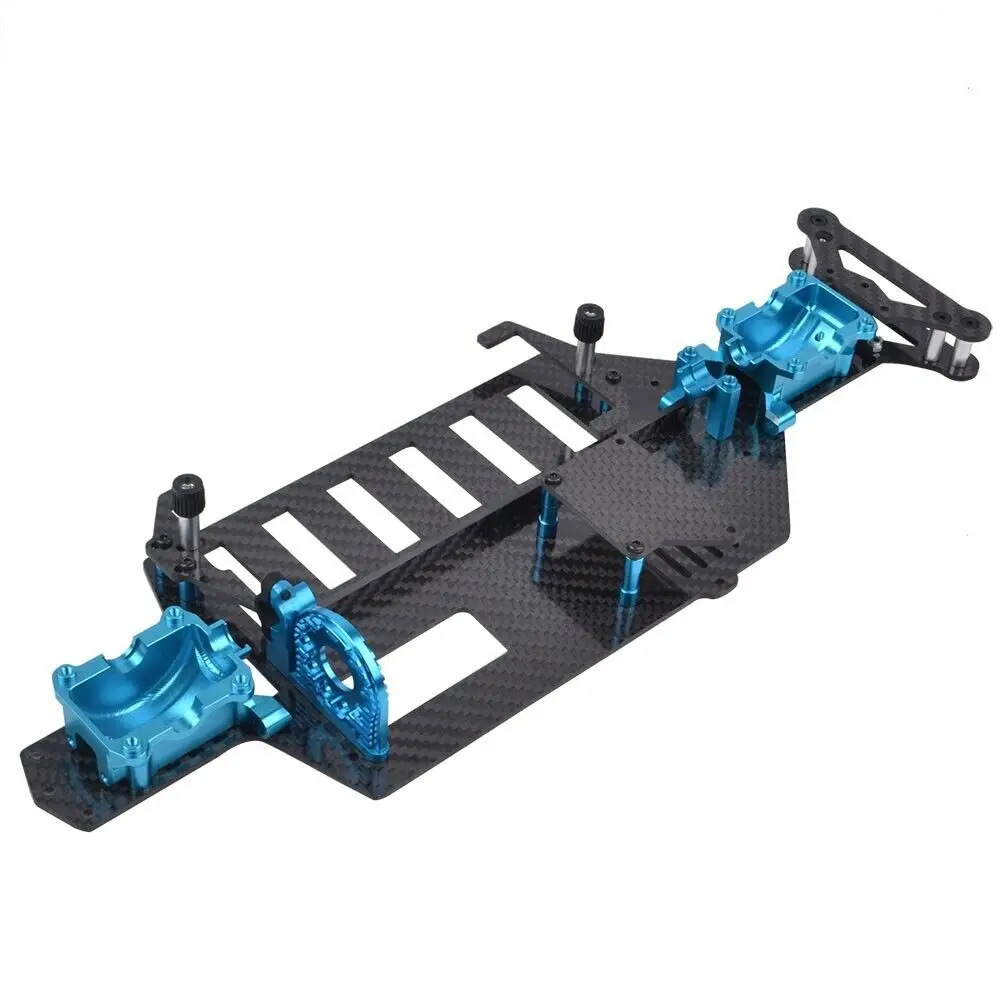 Carbon Lower Deck W/Diff Case for 1/10 Tamiya TT02 TT02D TT-02R TT-02S TT-02SR Chassis Upgrade Accessories