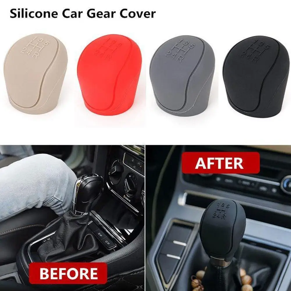 

6color Silicone Gear Shift Knob Cover Handbrake Non Slip Grip Handle Case Automobiles Gear Shift Collars Car Interior Accessorie