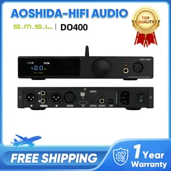 SMSL DO400 Fully Balanced Audio Decoder Headphone Amplifier ES9039MSPRO MQA-CD DAC Bluetooth 5.1 Digital Headphone Power AMP