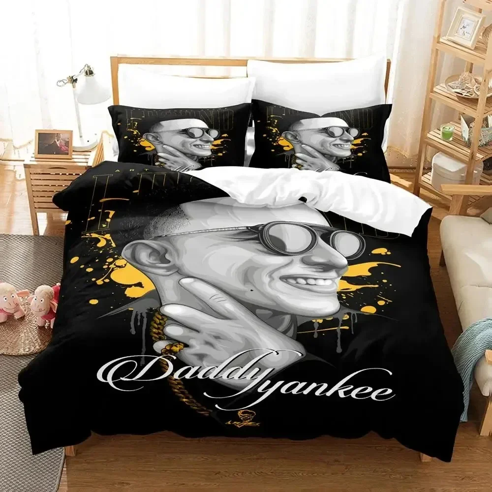 3D Printing Daddy Yankee Bedding Set Duvet Cover Bed Set Quilt Cover Pillowcase Comforter king Queen Size Boys Adult Bedding Set