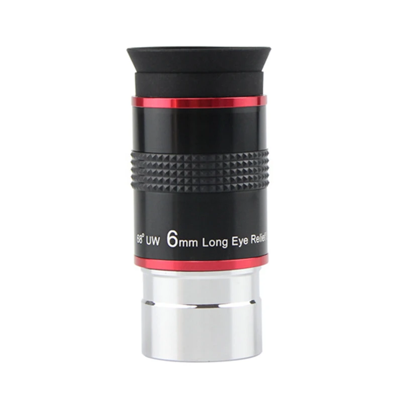 Agnicy 1.25 Inches 68 Degree 6mm Wide Angle Eyepiece Long Eye Relief Multi-Coated Astronomical Telescope Accessories
