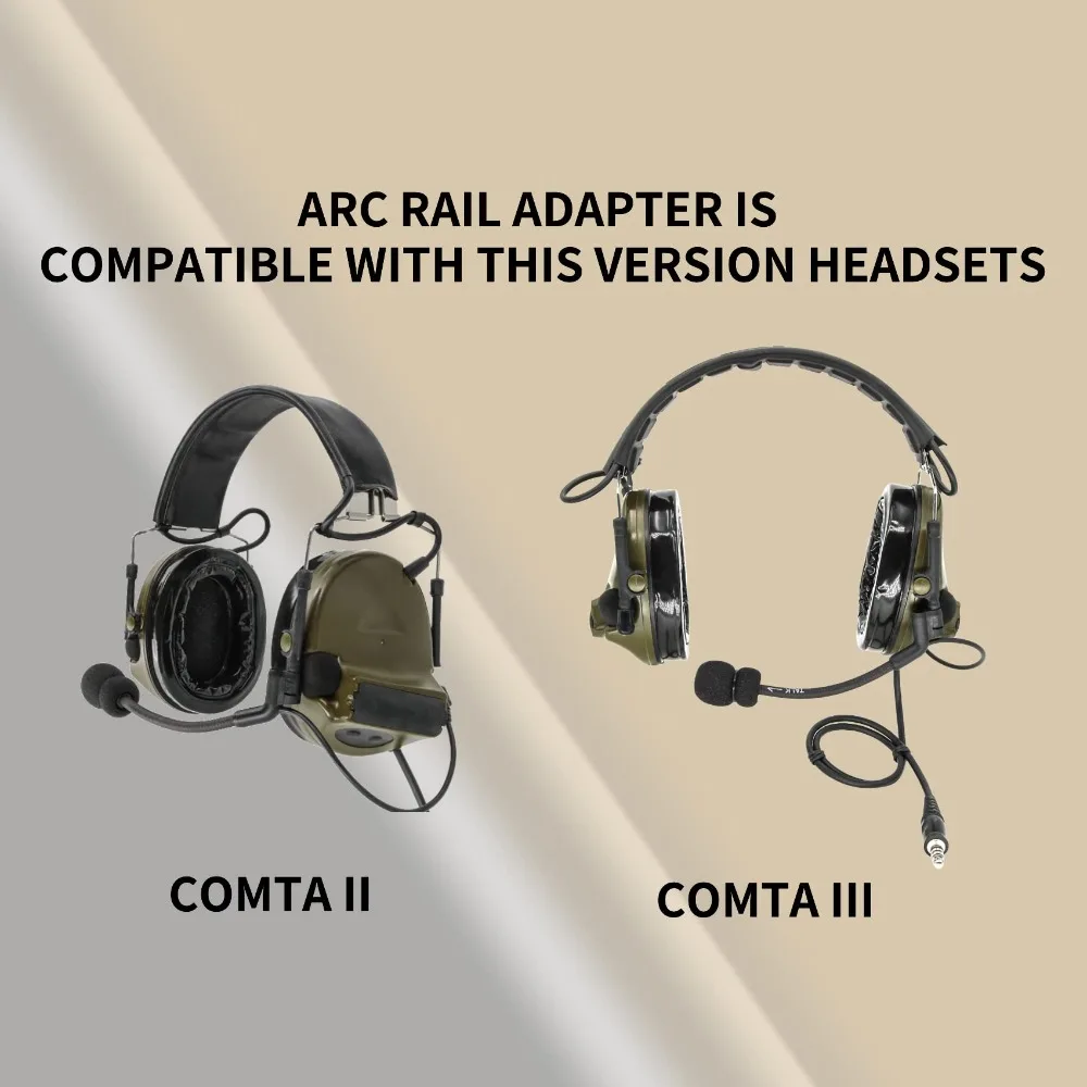 Hearangel ARC レールアダプターアクセサリー Comta ii Comta iii タクティカルヘッドセット用 ARC レール取り付け用アップグレードバージョン