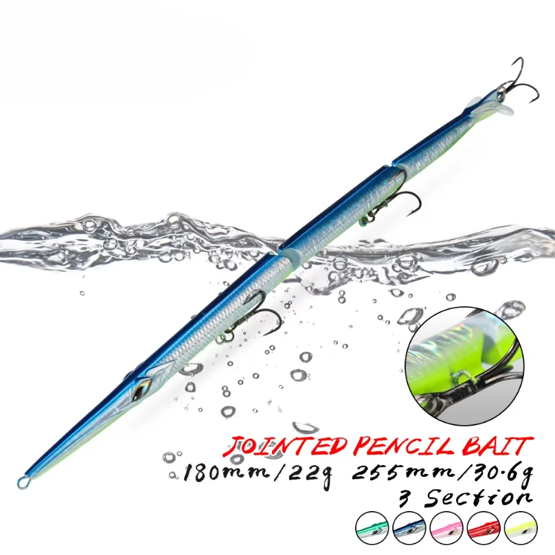 Image of Gelenkiger Stiftköder, 3-teiliger Angelköder, 270 mm/32,6 g, sinkender Swimbait für Blaufisch und Seebarsch