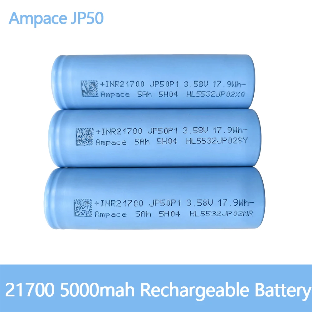 Ampace JP50 21700 5000mah Rechargeable Battery 40/60A High Power Low Internal Li-ion Battery for Flashlight
