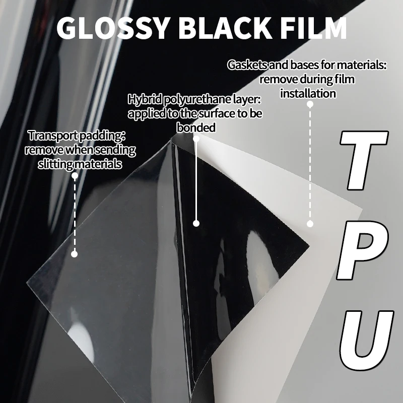 Top Premium Gloss Black Coating PPF Car Self Healing Paint Protection Film 6 Years Lifespan Self-healing Vinyl Wraps