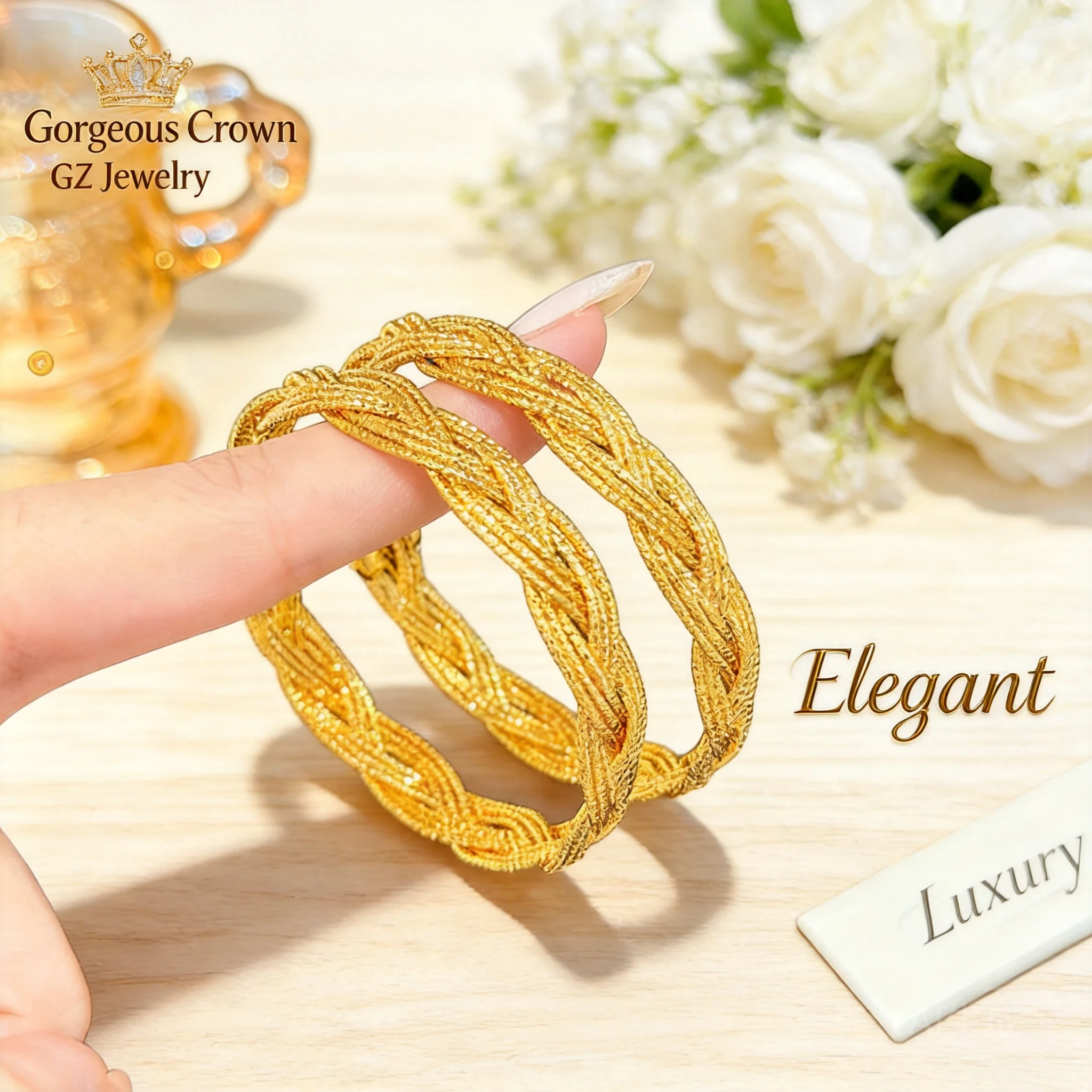

Women's Twisted Braided Bangle 2026 Brass Gold Plated Nine Strand Filigree Open Luxury Jewelry For Daily Wear Party Gift Casual