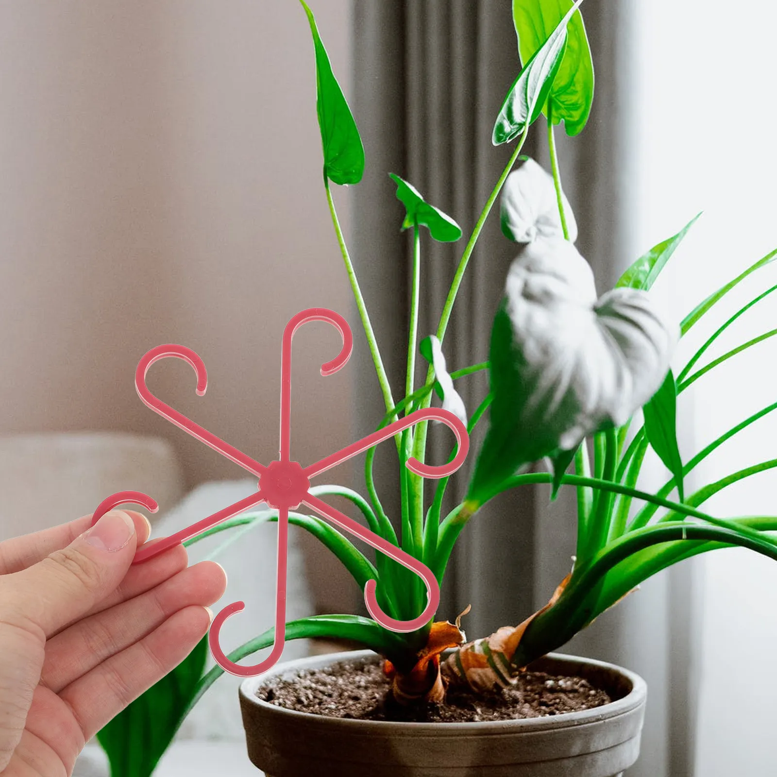 12Pcs Plant Support Clips for Climbing Houseplants Orchids Indoor Outdoor Adjustable Stem Holders ABS Reusable Plant Growth