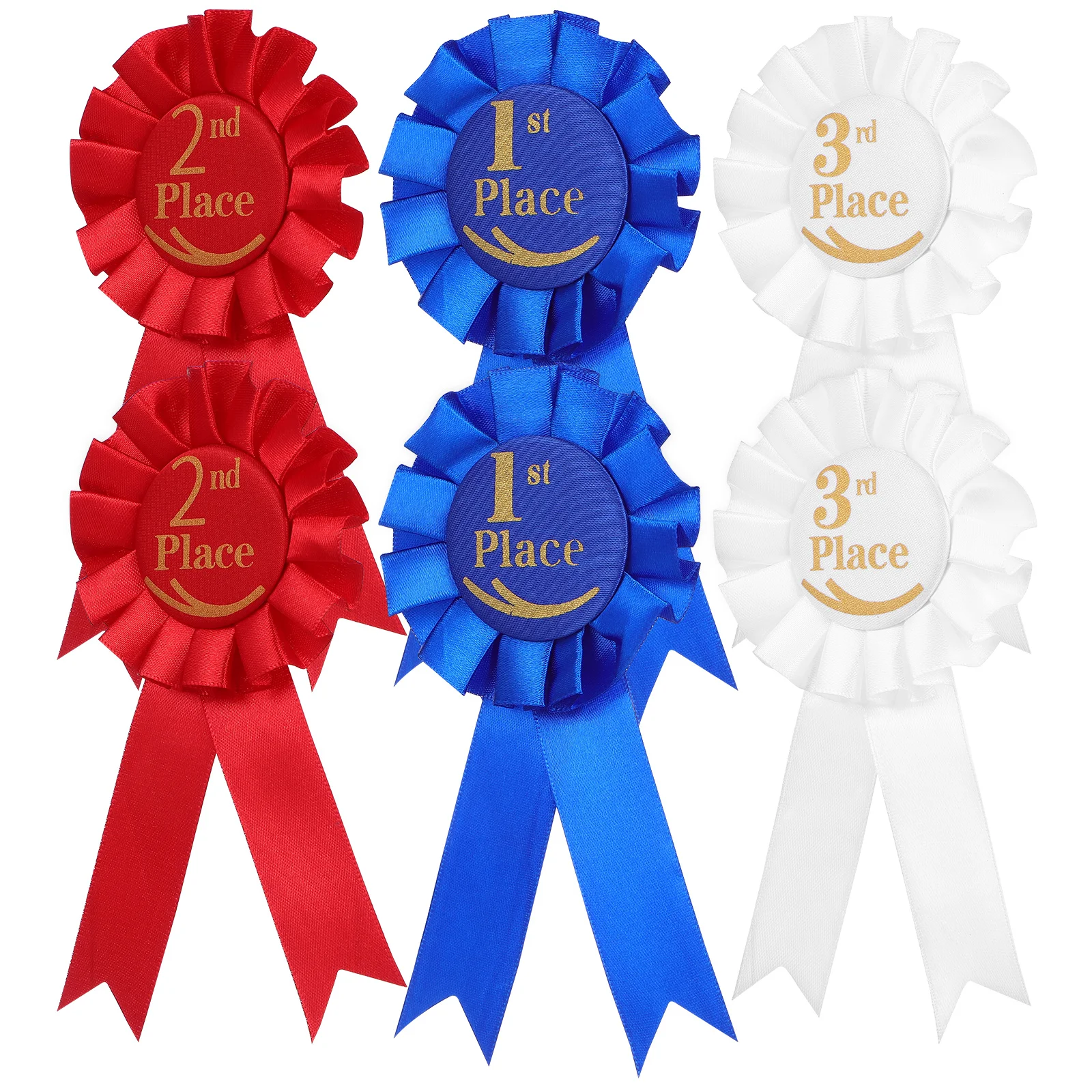 

6 pcs Flower Wreath Set 1St Award For Competition Medal Ribbons Prize Ribbons School Event Halloween Contest