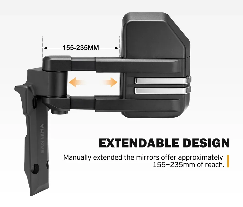 SAN HIMA Pair Extendable Side View Towing Mirrors LC79 Towing Mirrors for Land Cruiser 70-79 1984-2023