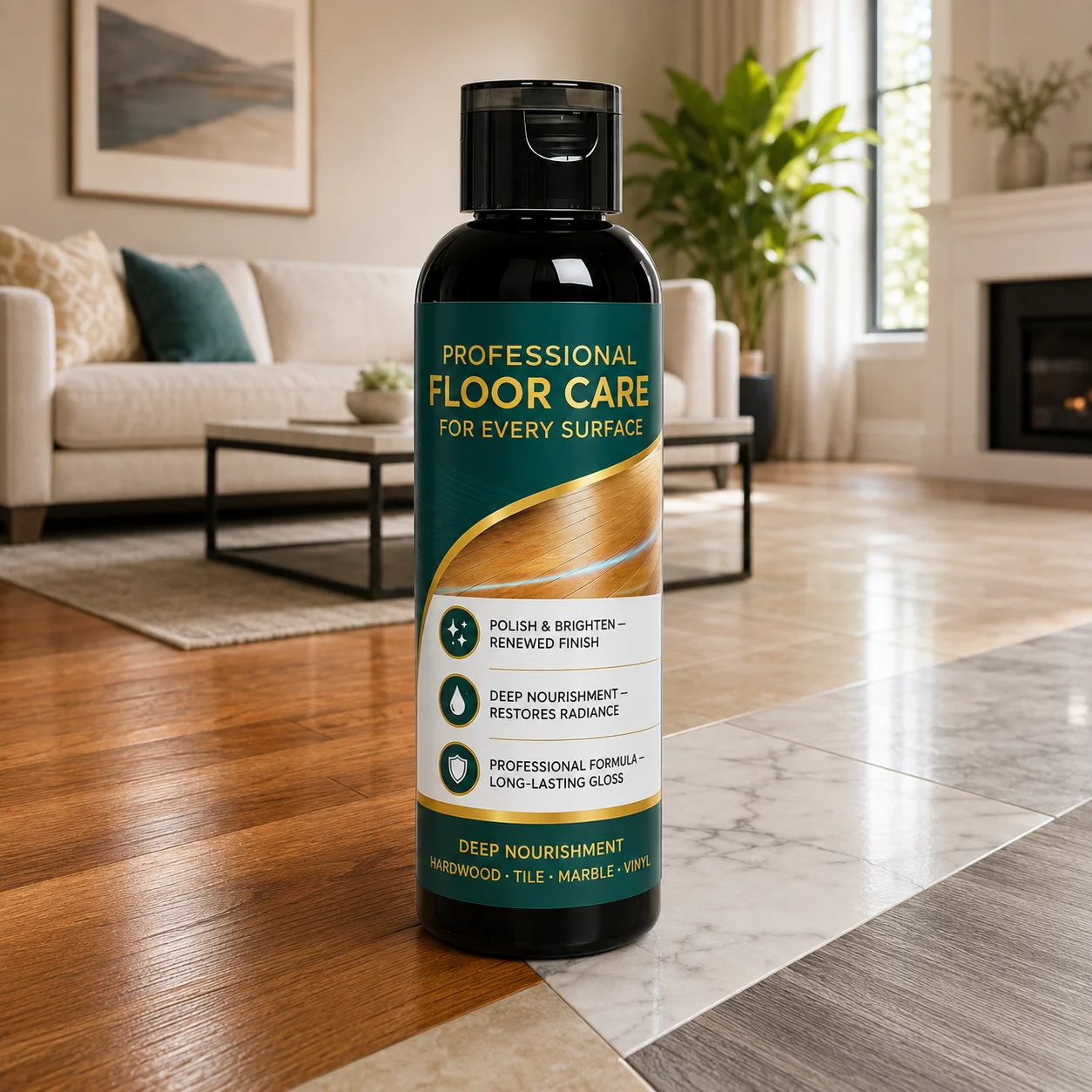 EVEOCC Professional Floor Care Oil Wax 100ml Polish Brighten Deep Nourish Long-Lasting Gloss Wood Floor Renewal