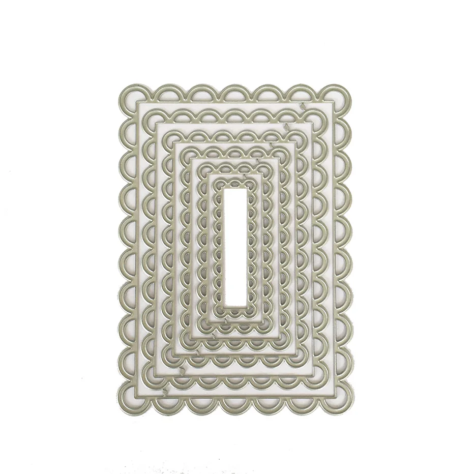 

Wavy rectangular border Scrapbooking Cutting Dies Yiwu stock clearance DIY Paper gift Card Making metal craft Album