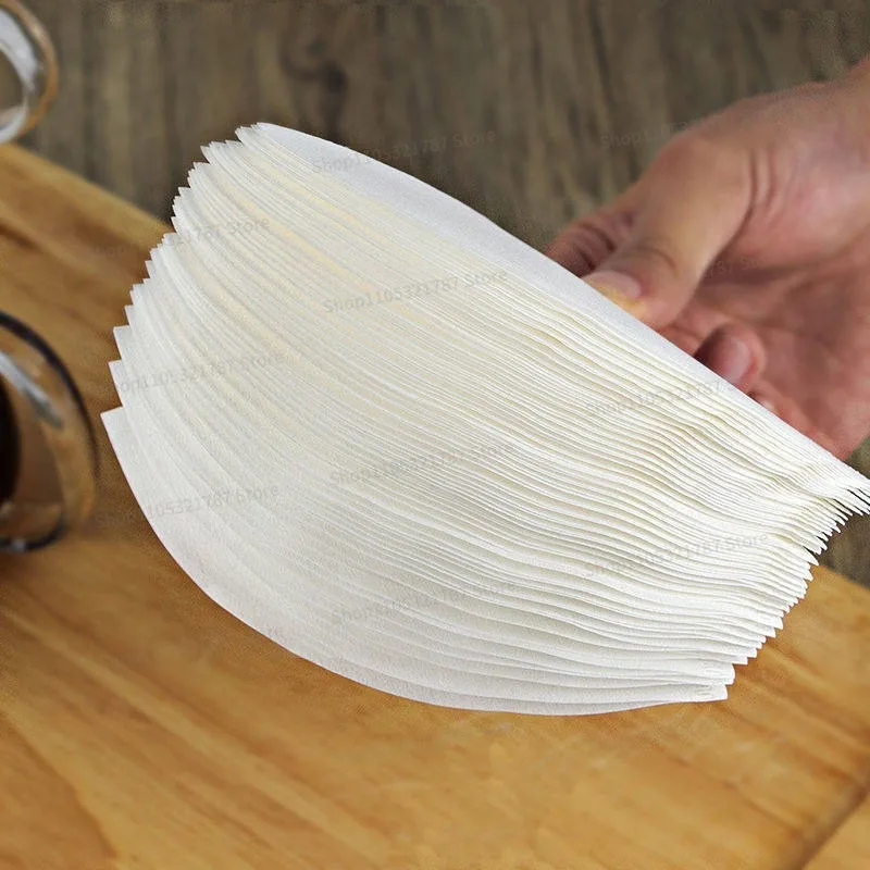 For Coffee Filter Paper Pulp Paper V60 Conical Hand Flushing Drip Filter Cup Origami Coffee Machine Lu Paper