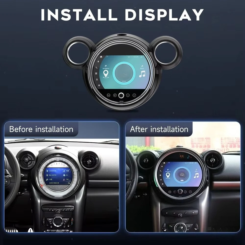9 Inch Android 14 System on Touch Multimedia Gps Navigation Dvd Player Android Car Radio for BMW MINI R60 R56 F54 F55 F56