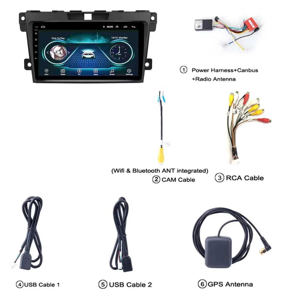 Android For Mazda CX7 CX-7 CX 7 ER 2008-2012 Car Radio Multimedia Player Head Unit GPS Navigation Stereo Screen Audio Carplay