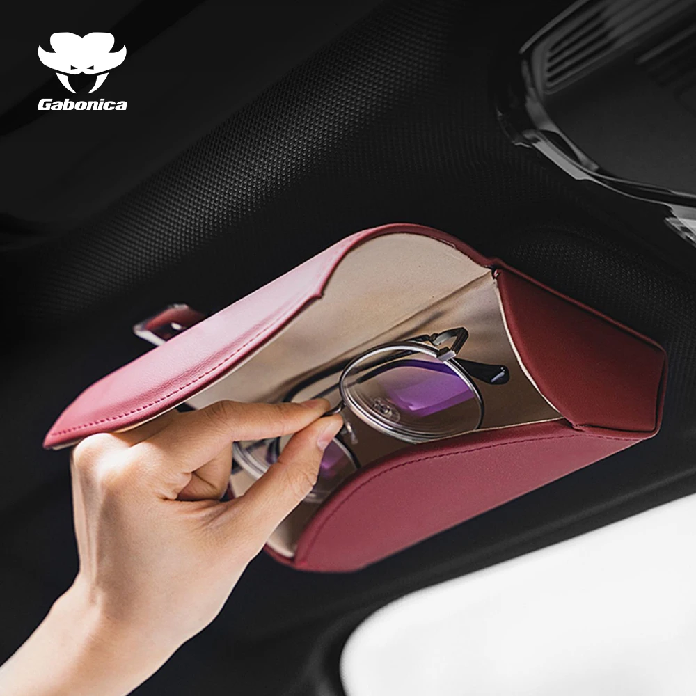 Leather Car Glasses Clip Sun Visor Sunglasses Holder Clip For BMW Performance X1 X2 X3 X5 X6 X7 G01 G05 G30 F40 E90 F15 M M3 M5 view 5