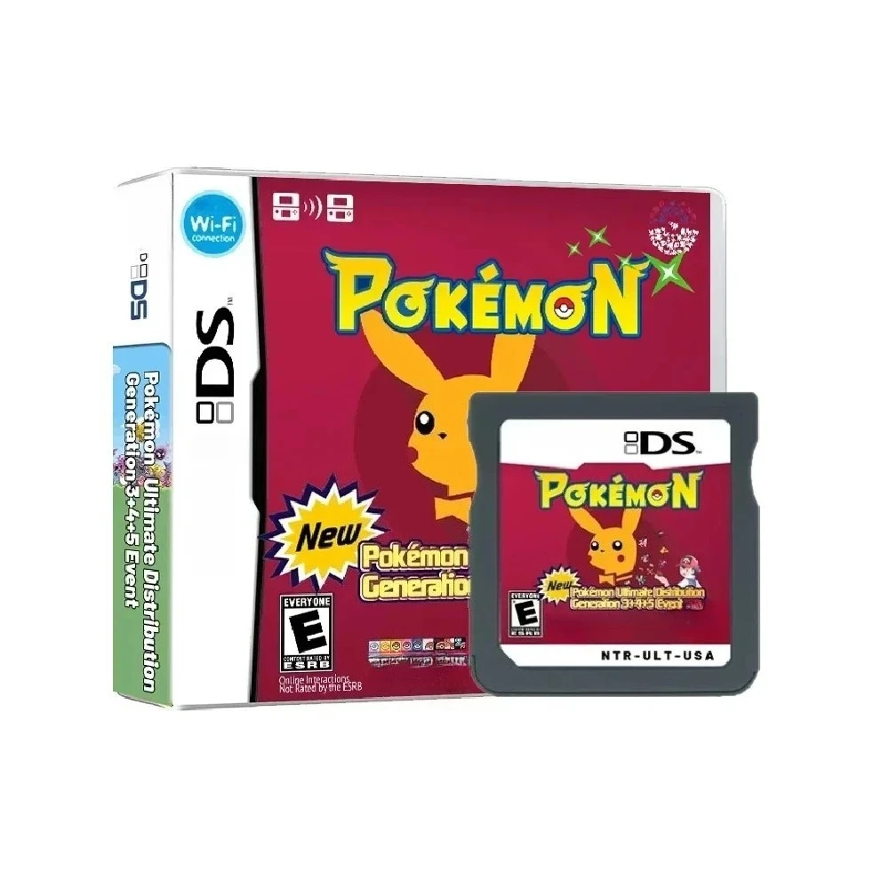 NDS Game Cards New Pokémon Ultimate Distribution Generation 3+4+5 Event Cards Video Game Cartridges