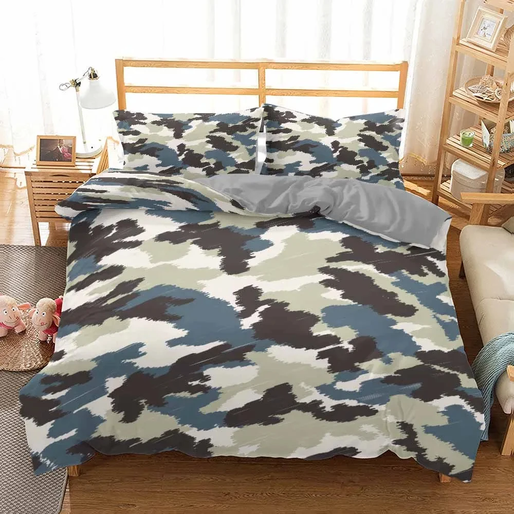 

3d Camouflage Bedding Set Design Home Textile Cool Boy Girl Kid Adult Duver Cover Set Soft Comforter Covers with Pillowcase 3pcs