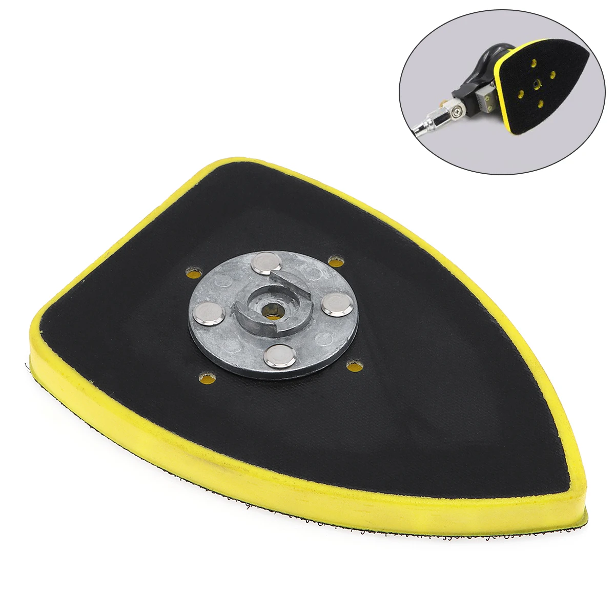 4 Hole Triangle Sander Polishing Discs Pad Self-adhesive Sander Backing Polishing Pad for Pneumatic Sanders / Air Polishers