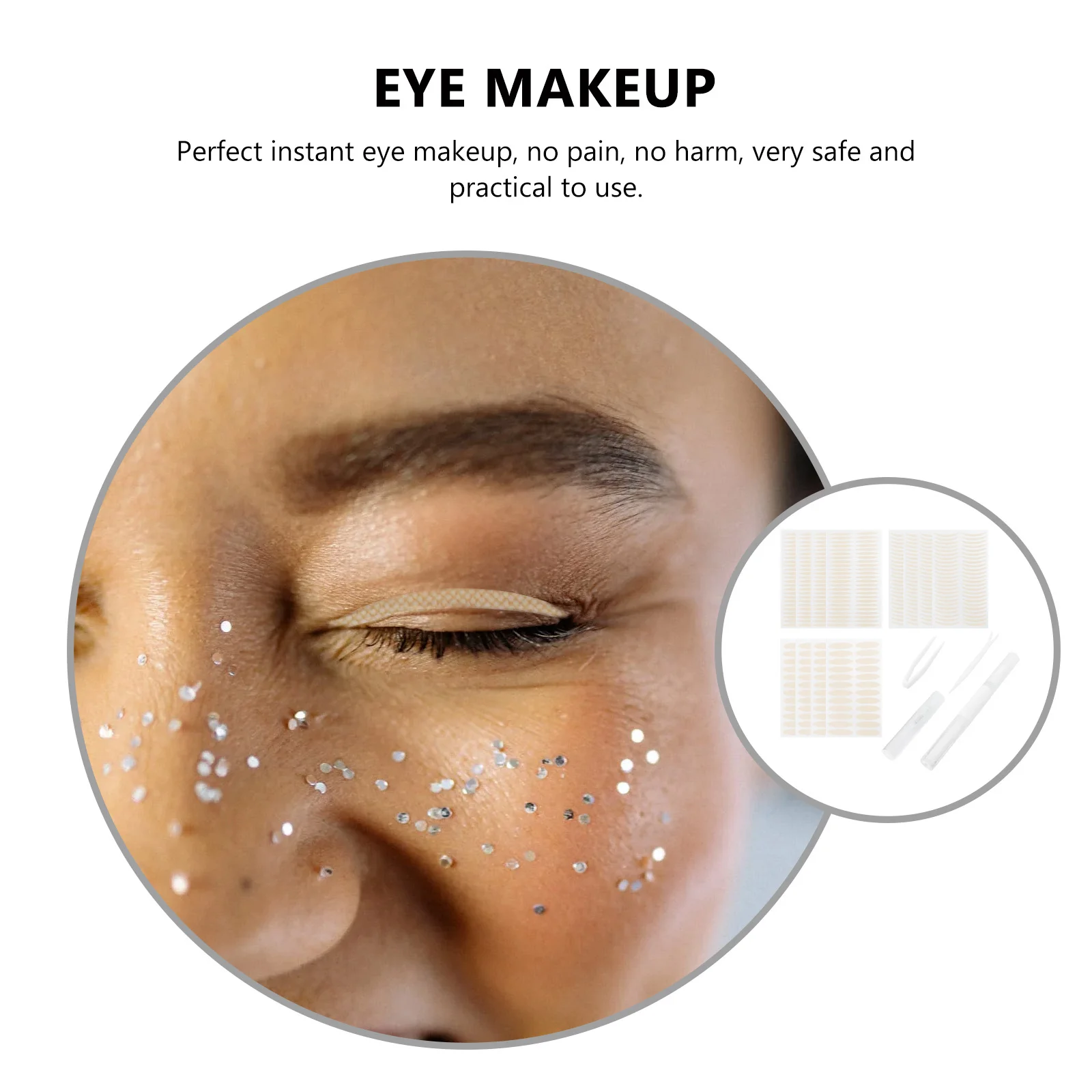 1 conjunto feminino dupla pálpebra adesivos natural invisível ferramenta de maquiagem dos olhos fácil uso adesivo macio moldar os olhos adesivos