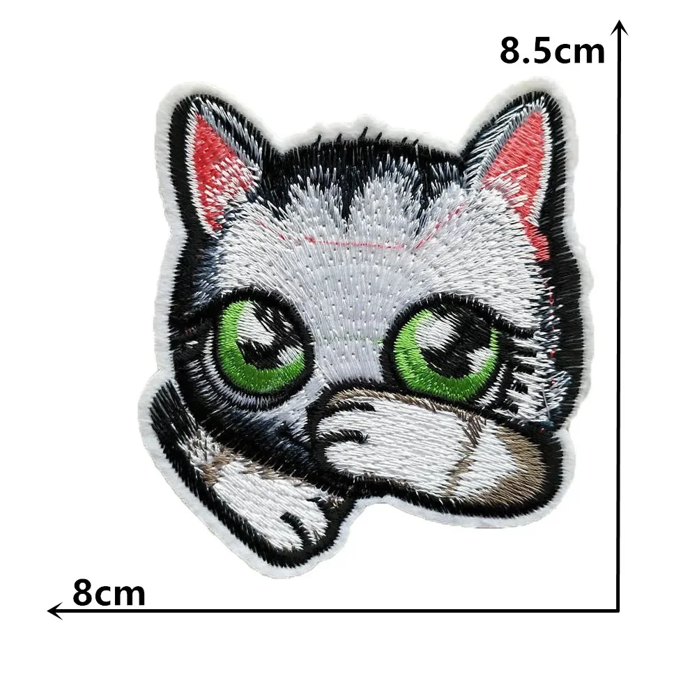 Fashion Cartoon Cat Cloth Applique Applique Clothes Pants Embroidery DIY Decorative Clothes Ironing Clothes Stickers Accessories