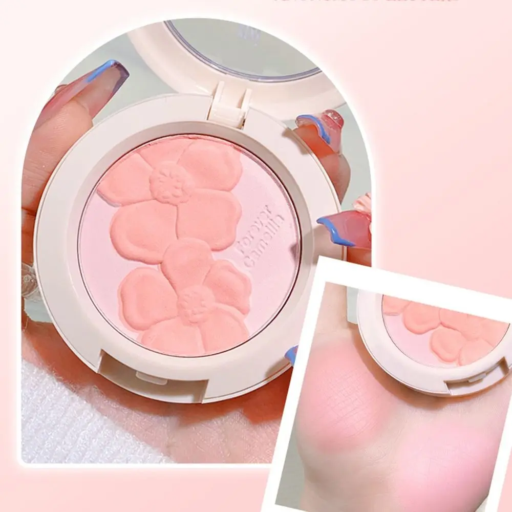 Matte Blusher Gradient Blush Palette Fashion Face Pigment Nude Peach Blush Powder Water Proof Long Lasting Cheek Tint Women