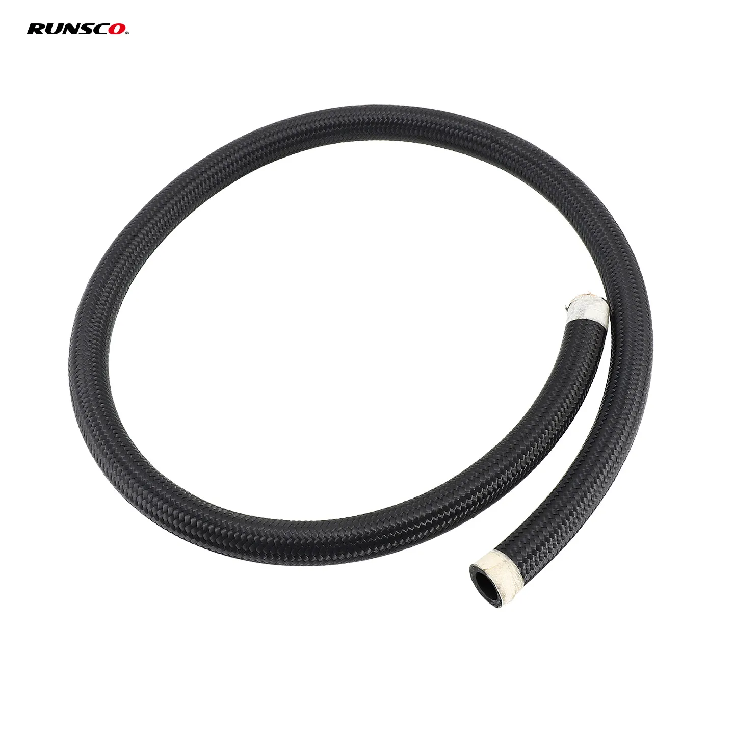 10AN CPE Fuel Line Braided Fuel Hose Nylon Black|Hose ID: 0.56 inch ; Hose OD: 0.78 inch