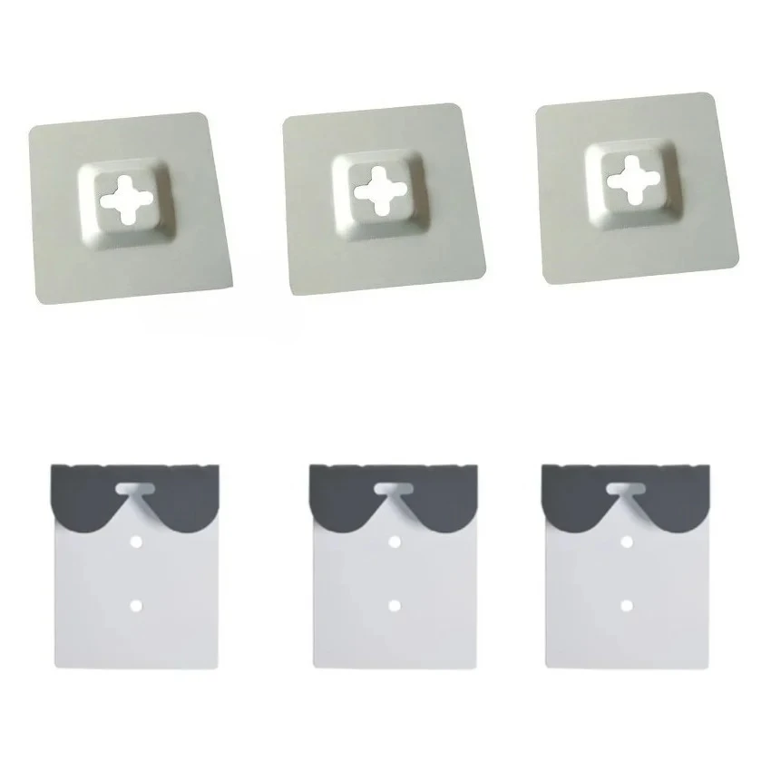 20Pcs Square Steel Glass Mirror Keyhole Sparrowtail Hanger Back Attached Glued