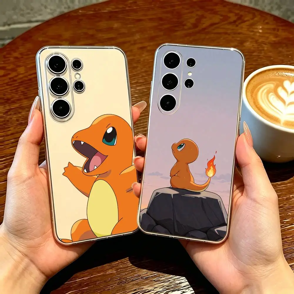 Pokemones-es Cute Charizards Phone Case For Samsung S25,S24,S21,S22,S23,S30,Ultra,S20,Plus,Fe Transparent Cover