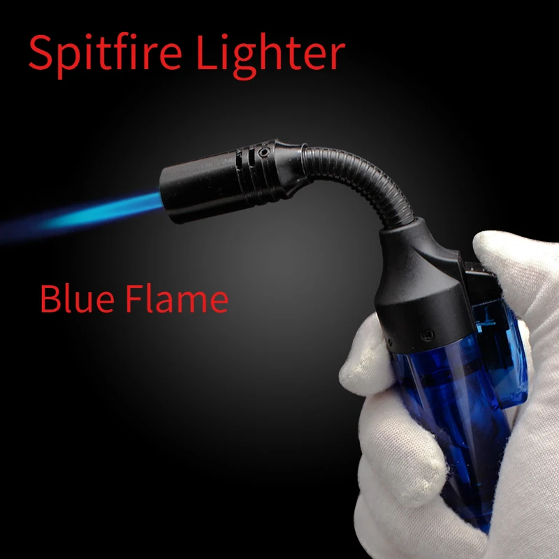 

New 360 Degree Inflatable Hose Outdoor Windproof Turbine Torch Lighters Direct Fire Transparent Visible Gas Flame Gun Cigarette