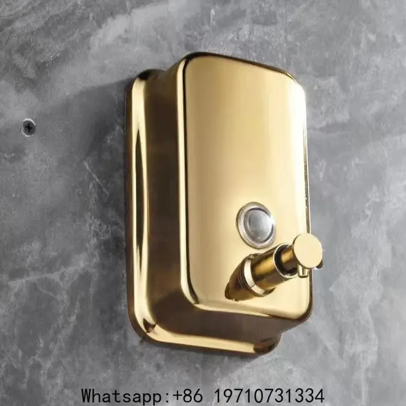 

Wall Mounted Soap Dispenser Bathroom Wall Mounted Gold Dispenser Stainless Steel Hotel Products Accessories