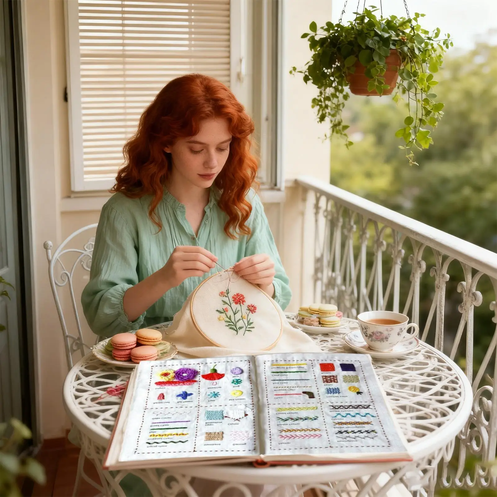 Embroidery Stitches Book Kit Portable Crafts Accessories with Toolkit And Tutorial Embroidery Stitching Sampler Book