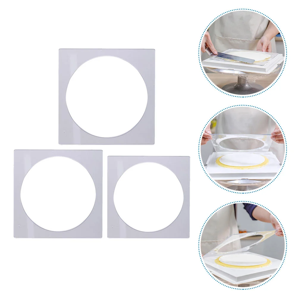 Mille- Cake Mold Acrylic Board Creaming Tool Pastry Boards Scraping Plate DIY Manual Ring Thousand Layer