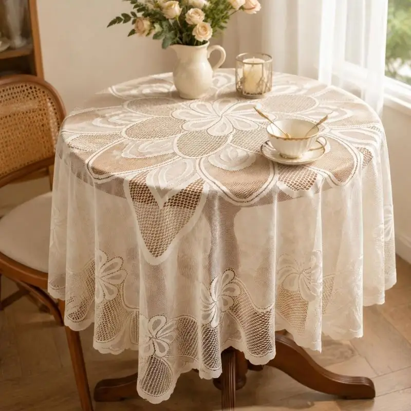 Flower-Design Tablecloth Table Sleeve for Coffee Tables and Dining Table Use 55KF