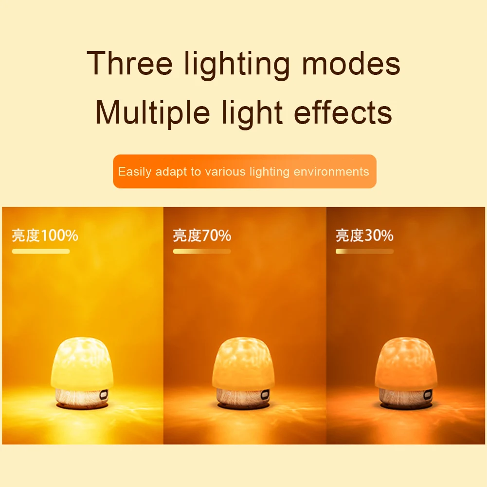 ضوء ليلي مموج مائي 16 لونًا مع زر لمس وجهاز تحكم عن بعد، مصباح بروجيكتور موجة المحيط لغرفة المعيشة وغرفة النوم والدراسة #5