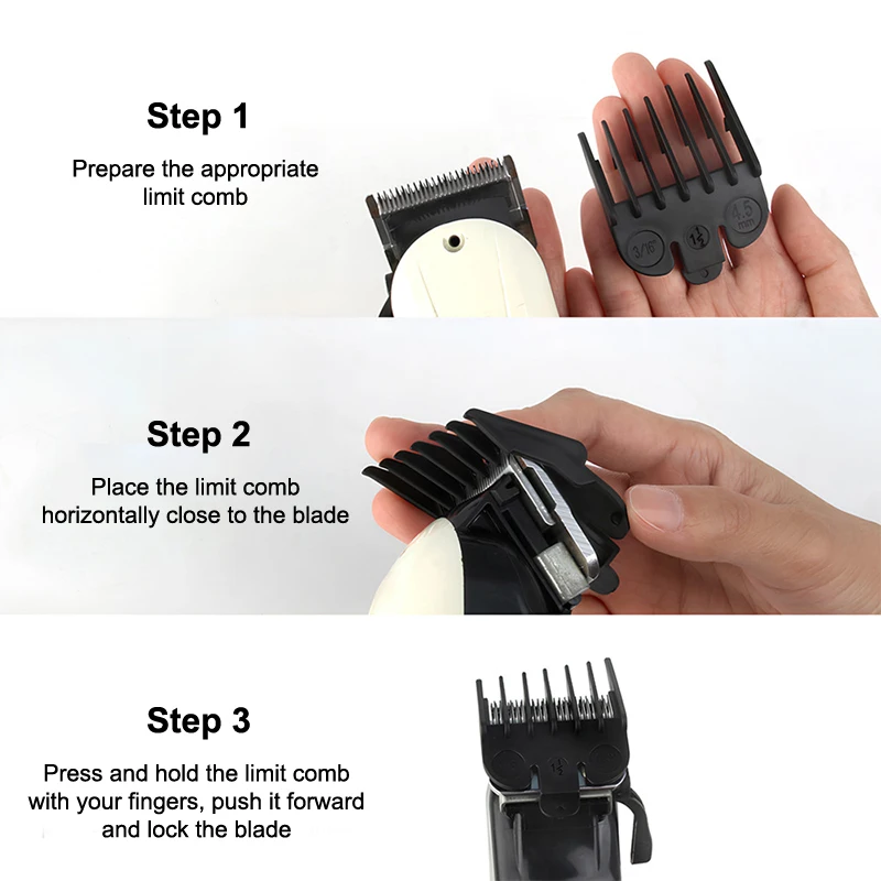 2Pcs Hair Clipper Limit Comb Guide Limit Comb Trimmer Guards Attachment Universal