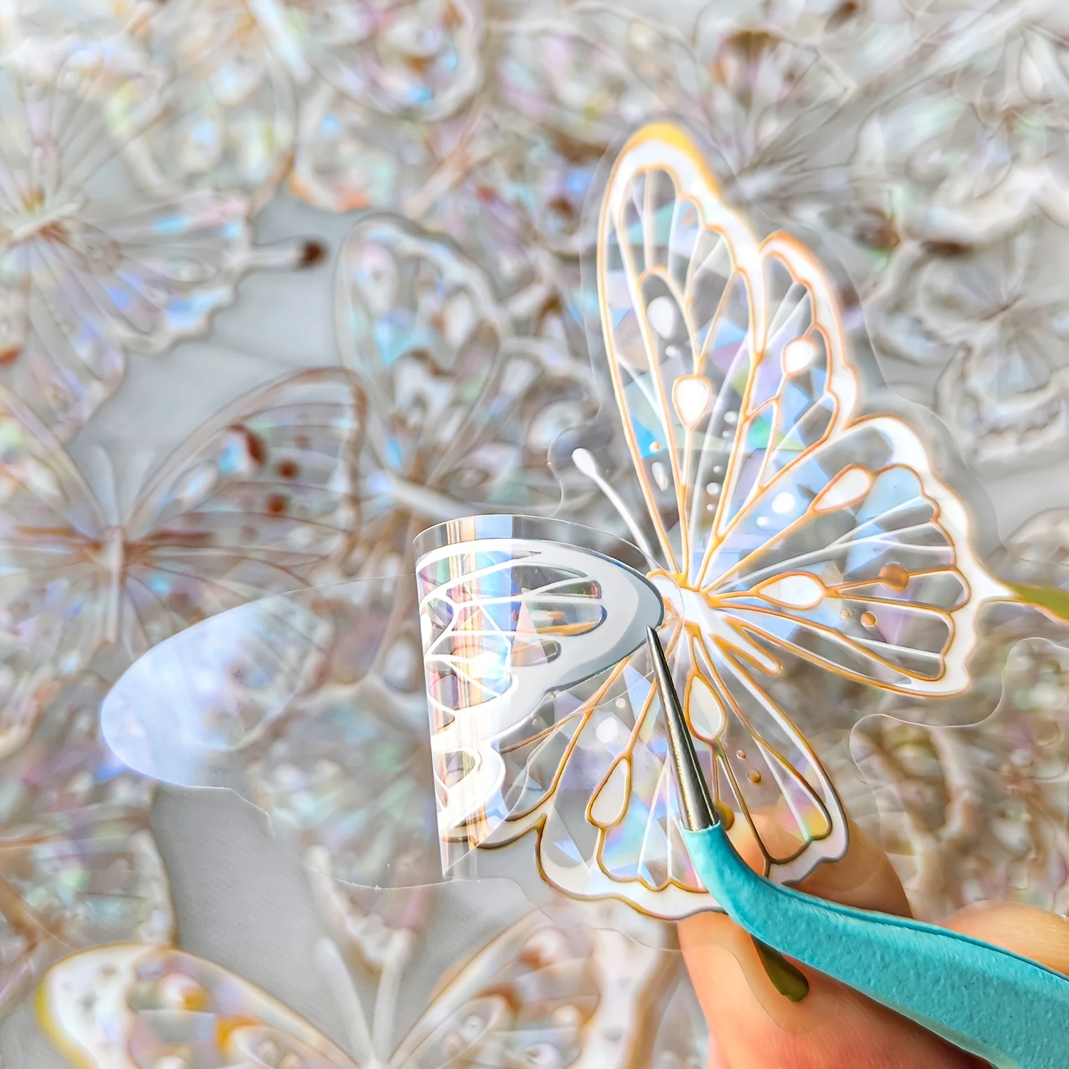 20 قطعة من سلسلة Dreamland Fantasy ثلاثية الأبعاد مطلية بالذهب، مجموعة ملصقات PET الخفيفة، ملصقات حقيبة يد Dreamland الرجعية #4