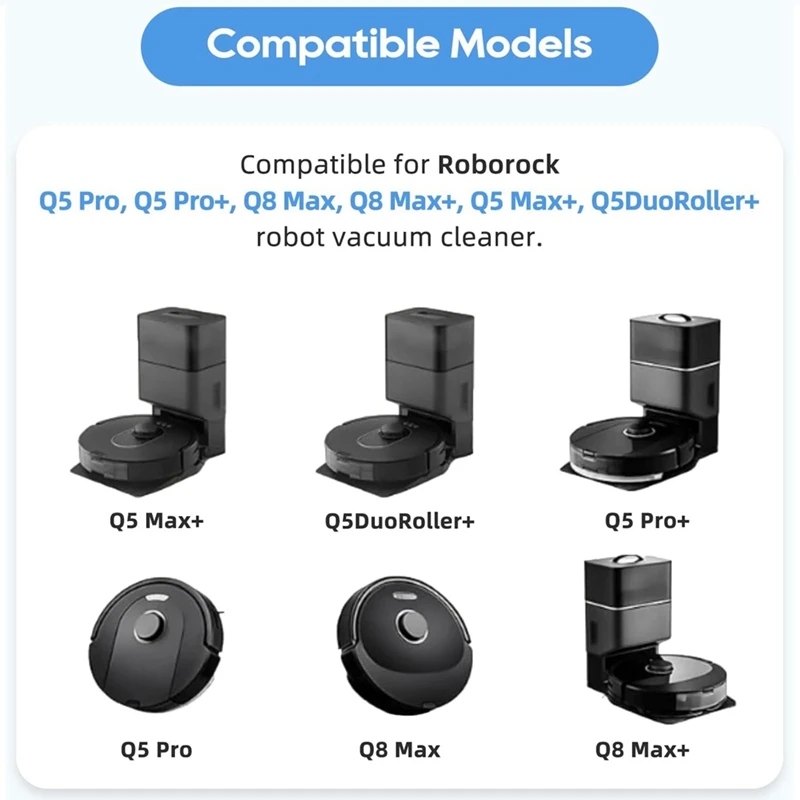 M11K-Для Roborock Q5 Pro / Q5 Pro+ / Q5 Max+ / Q5 Duoroller+ / Q8 Max / Q8 Max Plus Аксессуары для пылесосов Щетки-фильтры