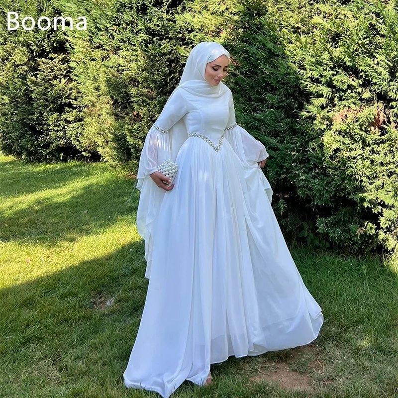 

Booma A-Line O-Neck Simple Crystal Evening Dresses Formal Dresses for Women Prom Gowns Custom Made 2025 فساتين سهر