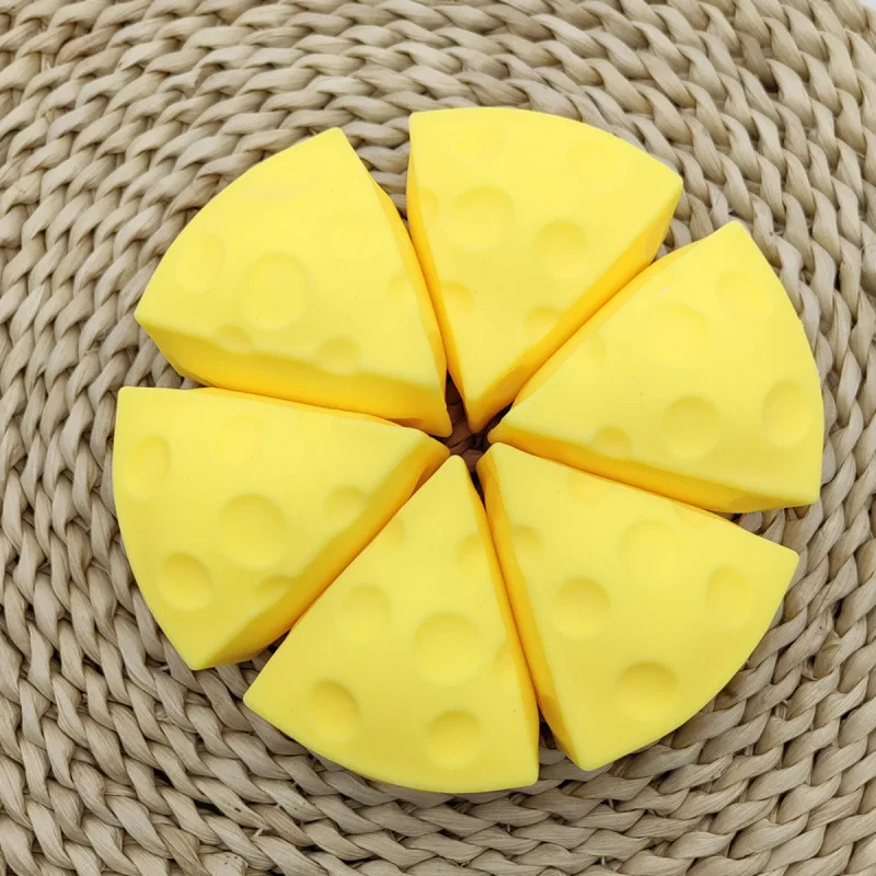 Creative Simulation Of New Cheese Squeezing And Decompression Cheese Food Soft Rubber Quick Rebound  Vent  Toy  Souvenir