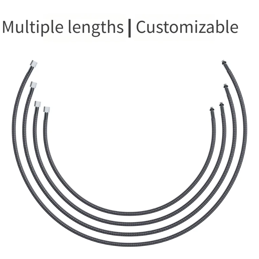Scuba Diving Second Stage Regulator Intermediate Pressure Hose For Braided 3/8 To 9/16 Inch Black High Pressure Resistant Flexib