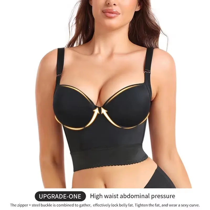 2024 New Arrivals Sculpting Uplift Bra Fajas Colombianas Shapewear Push Up Smooth Bra Hide Back Incorporated Full Coverage Bras