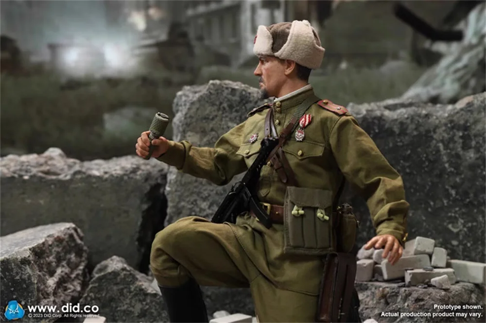 Ensemble complet de figurines d'action mobiles, soldat de l'armée soviétique, général Tough Kokor Guy, série WWII, cadeau DID R80Oil, en stock, 1/6