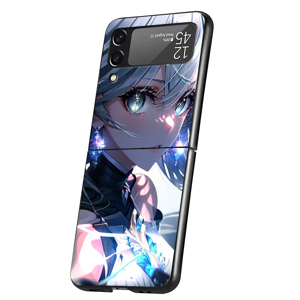 Honkai Star Rail Bronya Rand Cover Phone Case For Samsung Galaxy Z Flip 6 5 4 3 5G Flip6 Flip5 Flip4 Flip3 Black Hard Fundas She