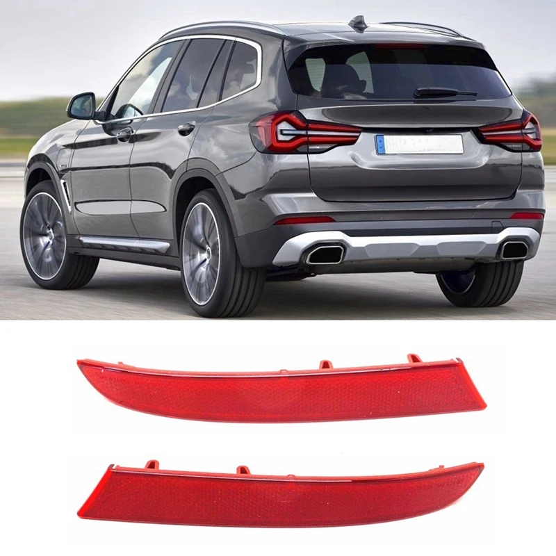 Pair Left&Right Reflective Strips For BMW X3 G01 M-SPORT 18D 20DX 25DX 2018 2019 2020 2021 Car Rear Reflector 63147857003